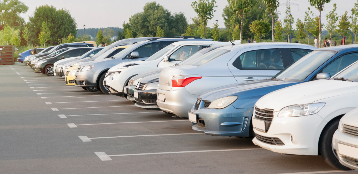 Cars standing in parking