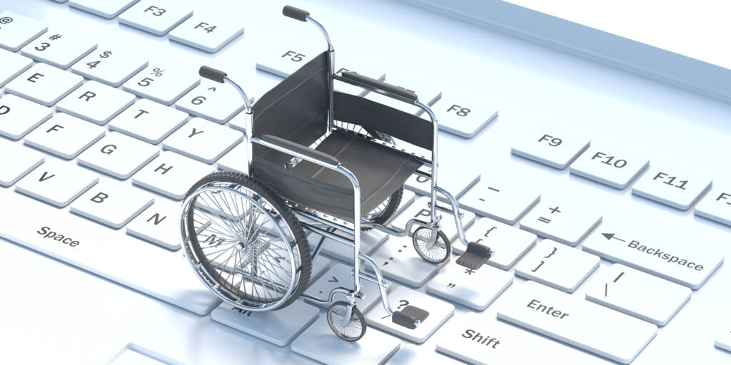 wheelchair over a keyboard