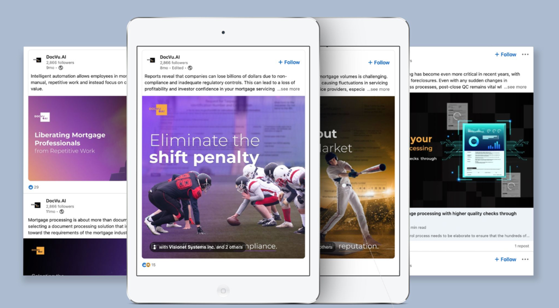 Docvuai social media posts screen
