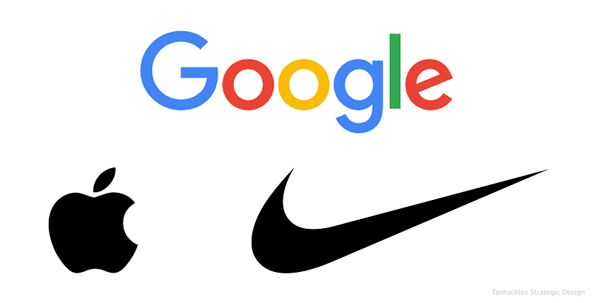 logo of Google, apple and nike.