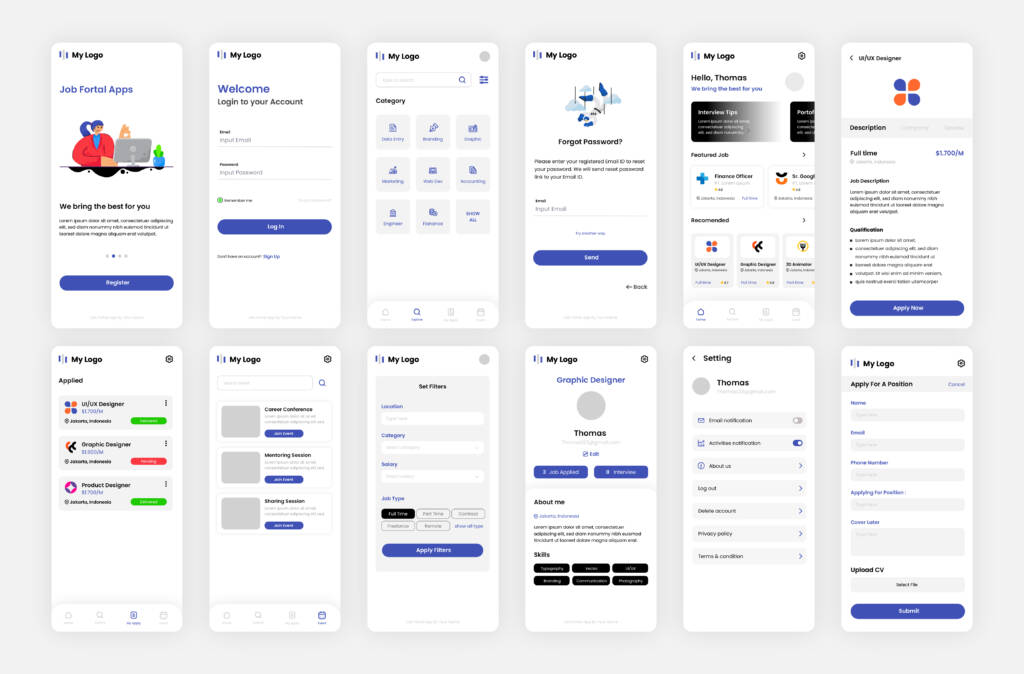 Mutliple mobile screen UI