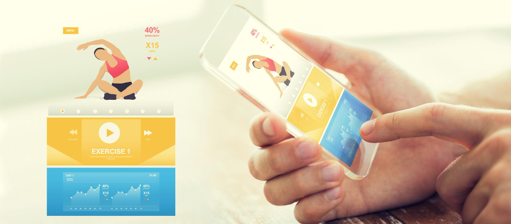 Yoga screen shown on mobile UI