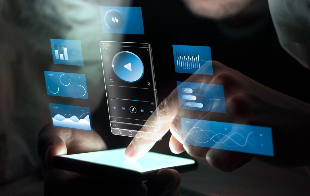 mobile media player UI showcased
