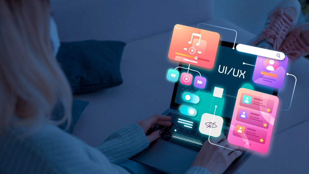 UI/UX virtual screen showcased
