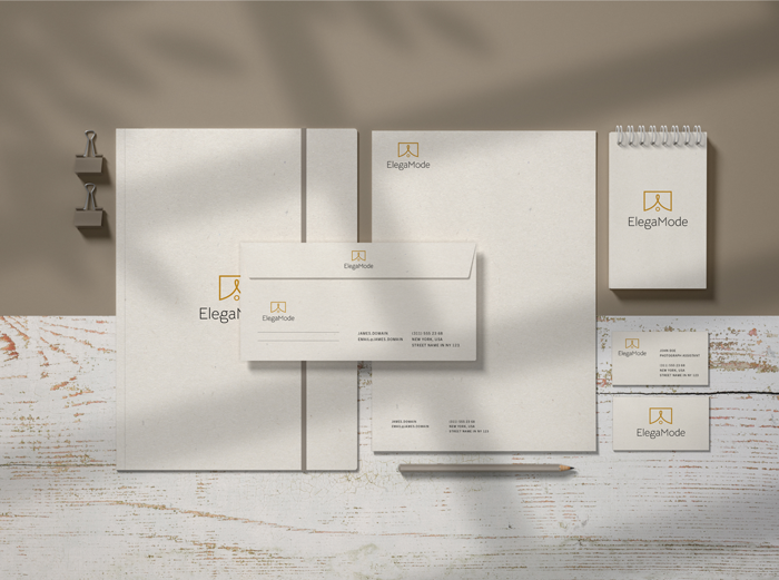 Elegamode stationary with logo